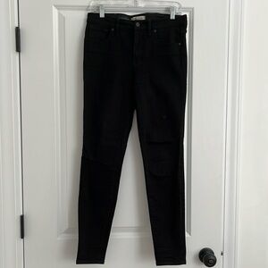 Madewell Black 9” High Riser Skinny Skinny Jean